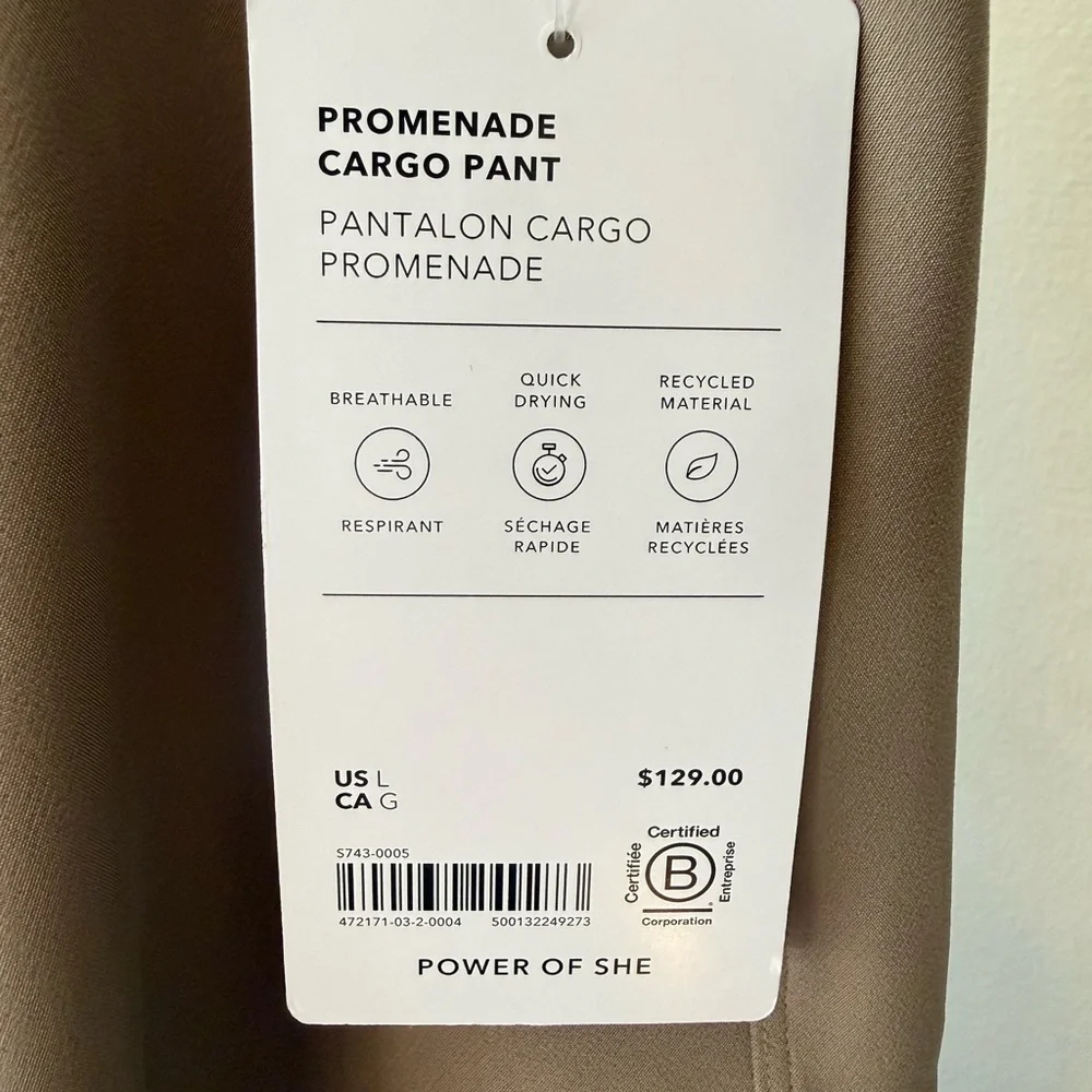 SOLD Athleta Beige Cargo Promenade Pant - Picture 2 of 8
